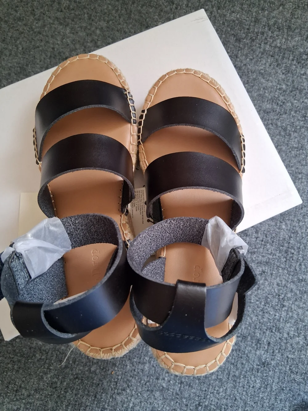 Black Espadrille Platform Sandals - Women